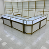 Gabinete de exibição de jóias de conjunto de combinação de ouro de titânio