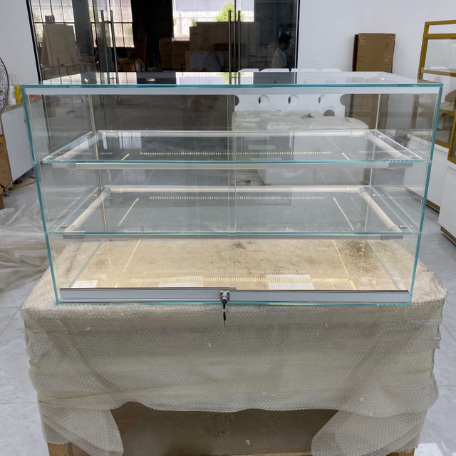 Armário de exibição de pão de vidro