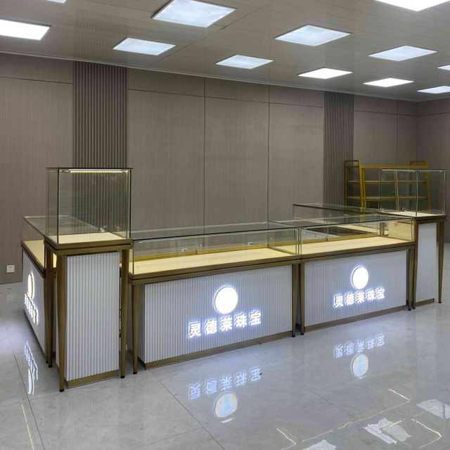 Armário de exibição de jóias de vidro personalizado