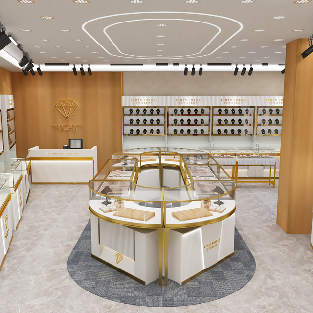 Luxo Ethan Jordan Jewelry Store: onde displays requintados se encontram com joias finas