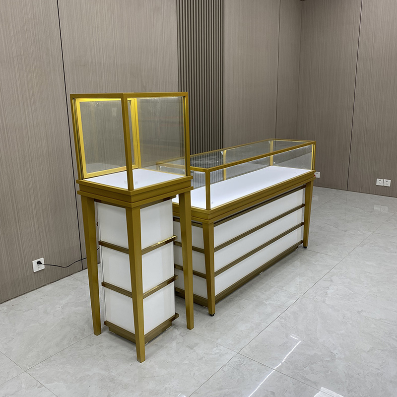 Conjunto de armários de exibição de jóias de luxo leve