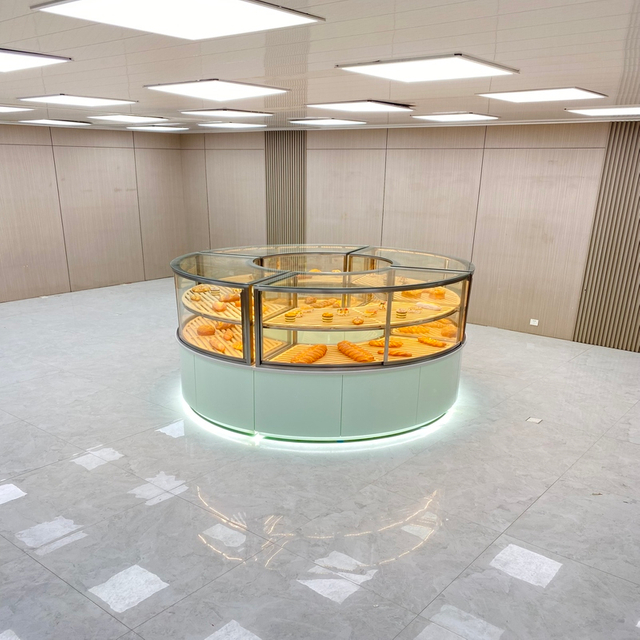 Armário de exibição de pão redondo