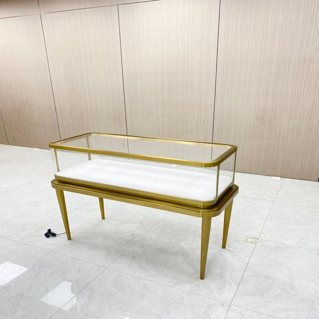 Armário de exibição de jóias com armação baixa de titânio