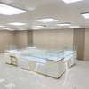 Conjunto de gabinete de jóias de laca branca